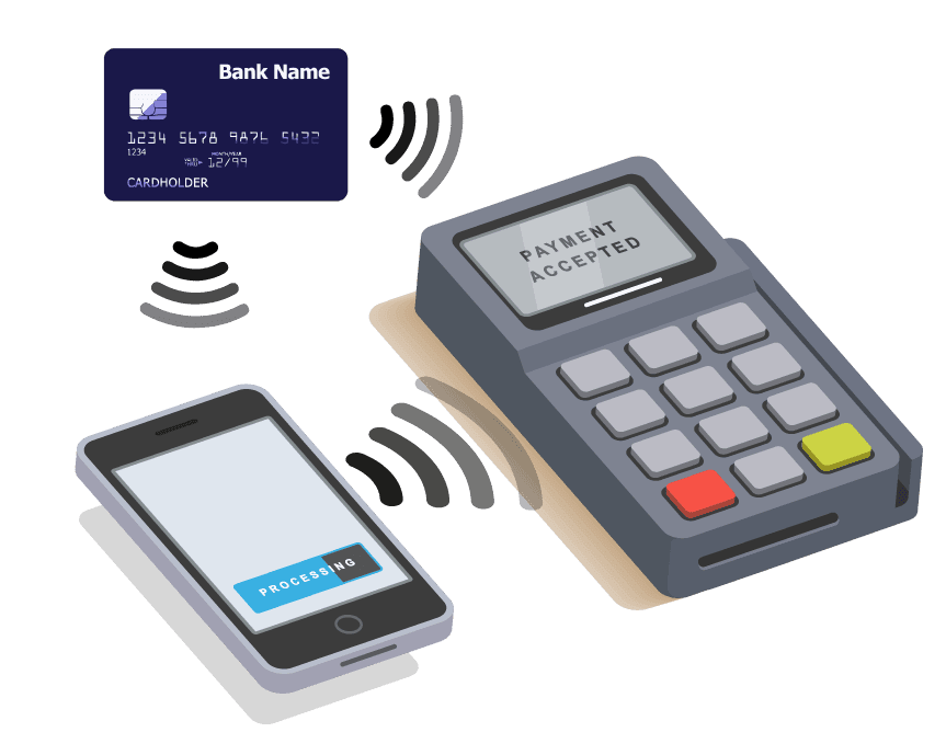 RFID/NFC Karte funkt zu Smartphone und EC-Terminal