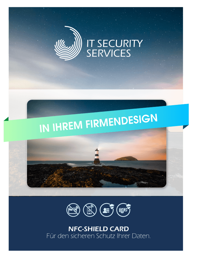 NFC-Shield Card / RFID Blocker Karte auf individuell bedrucktem Kartenträger (Carrier)