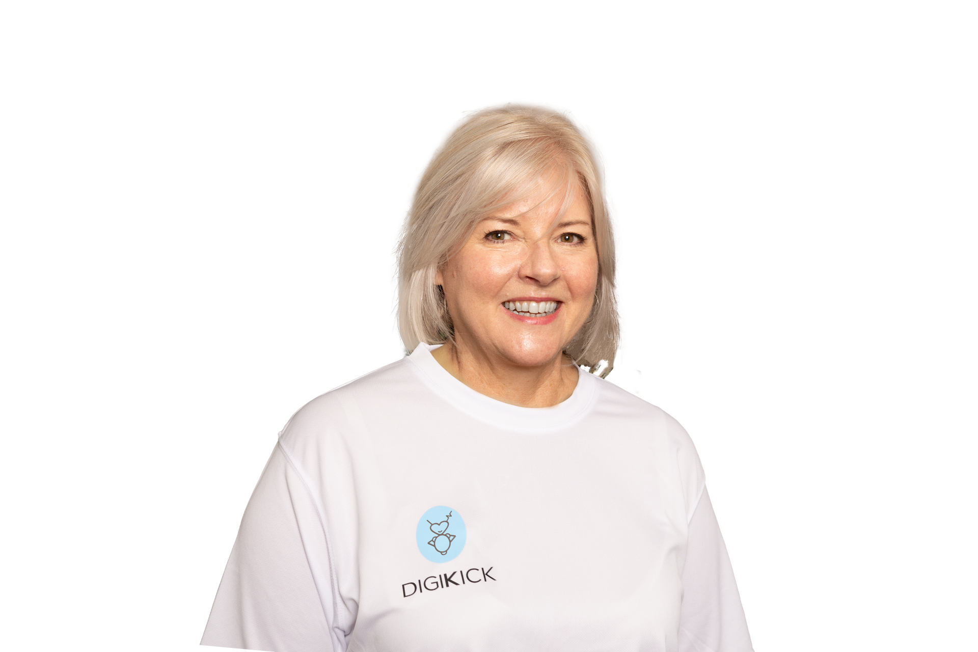 A picture of our fundraising coordinator, Nicola. She's in a cafe which looks very swish