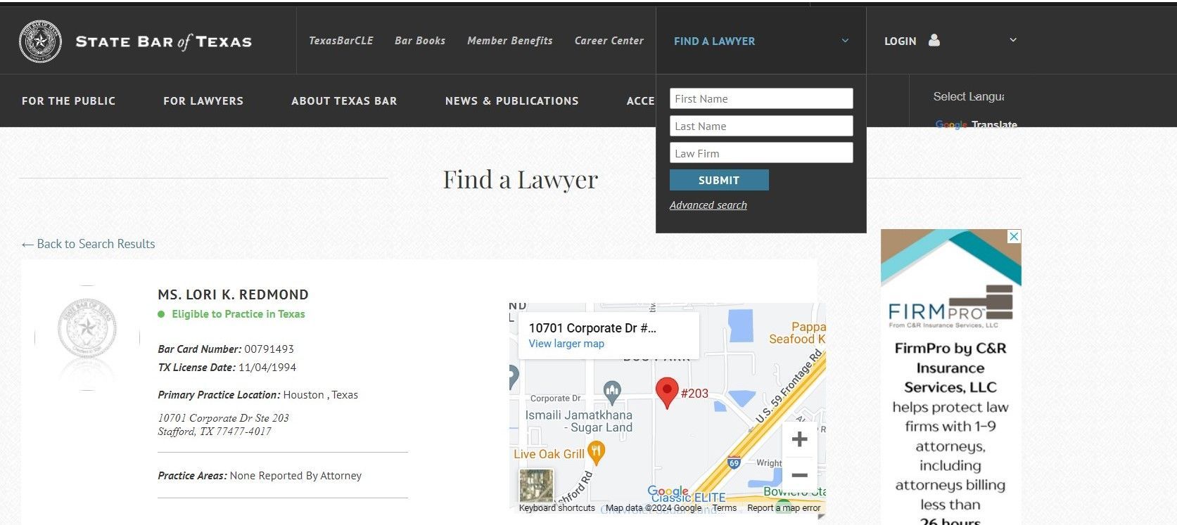 Contact Attorney at Law Lori K Redmond today! Attorney At Law Lori K Redmond, State Bar of Texas website