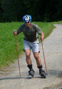 Cross Skater auf Weg