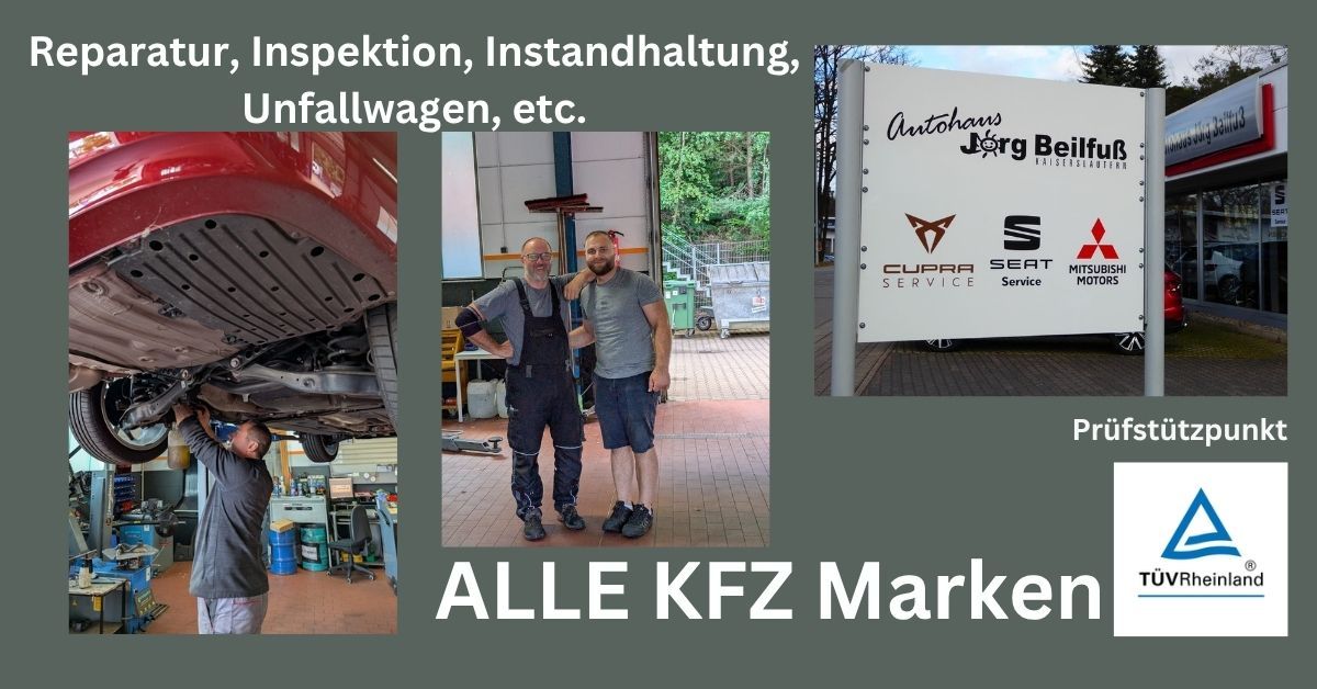 Werkstatt Service im Autohaus Beilfuß – MITSUBISHI, SEAT, CUPRA, Bosch Car Service & TÜV-Prüfung