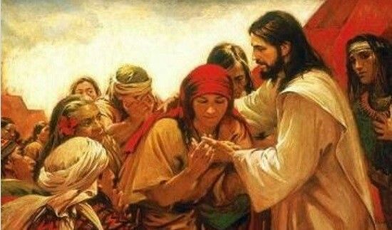 Jesus showing scars