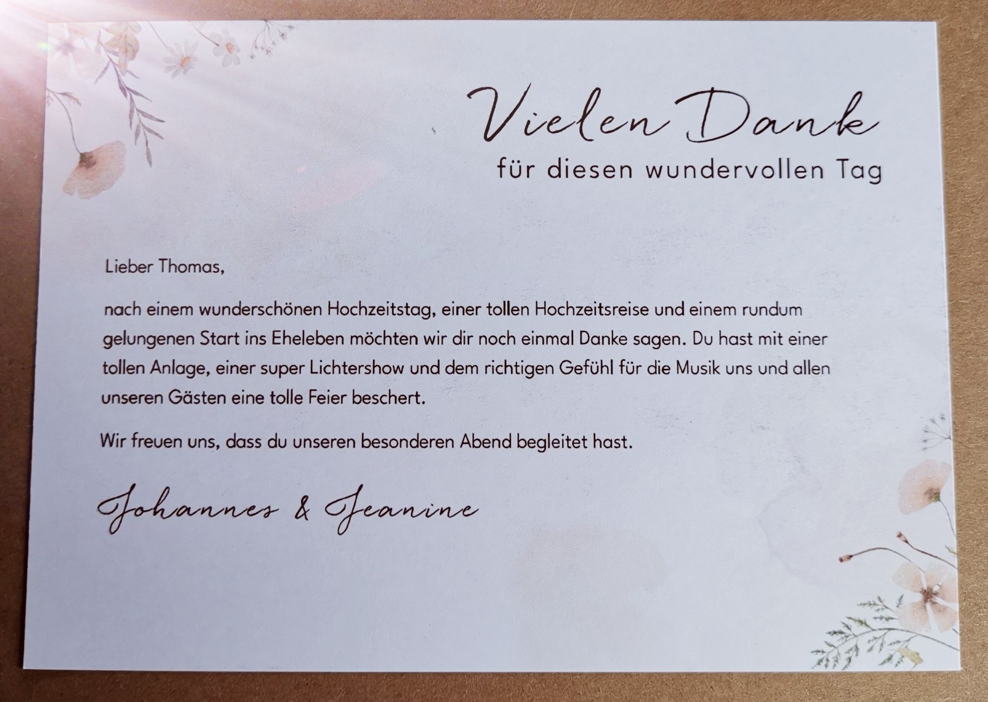 Hochzeit mit Johannes und Jeanine Hochzeit mit Johannes und Jeanine