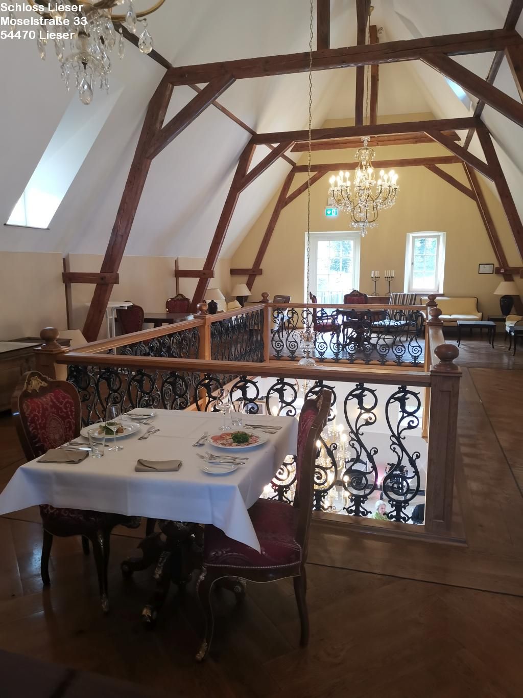 Balkon der Remise im Inneren