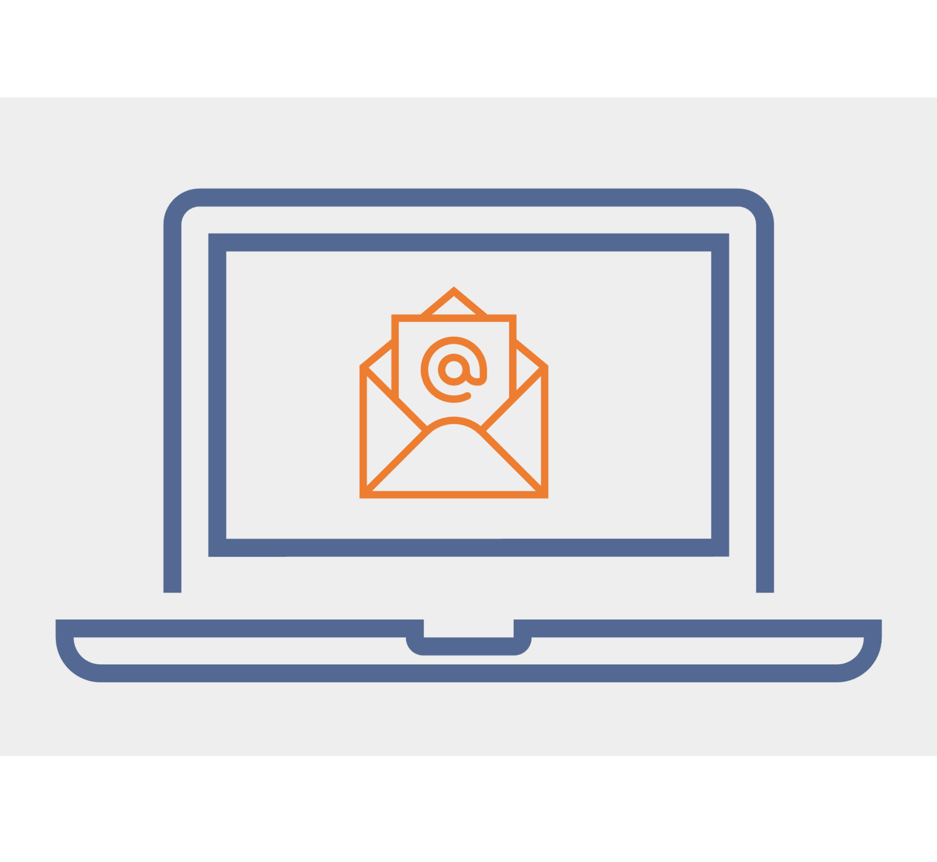 Mail Symbol auf Laptop
