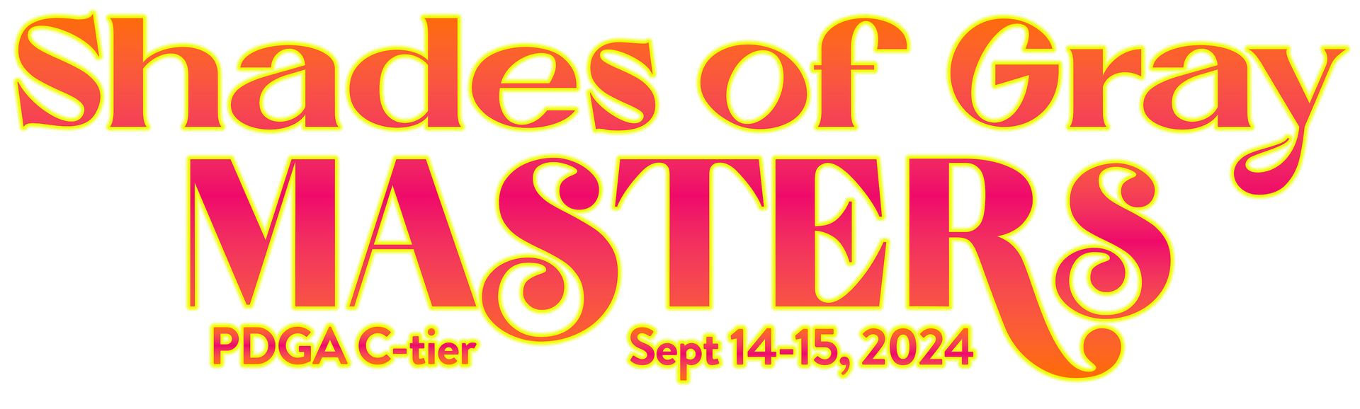 2024 Shades of Gray Masters disc golf tournament logo