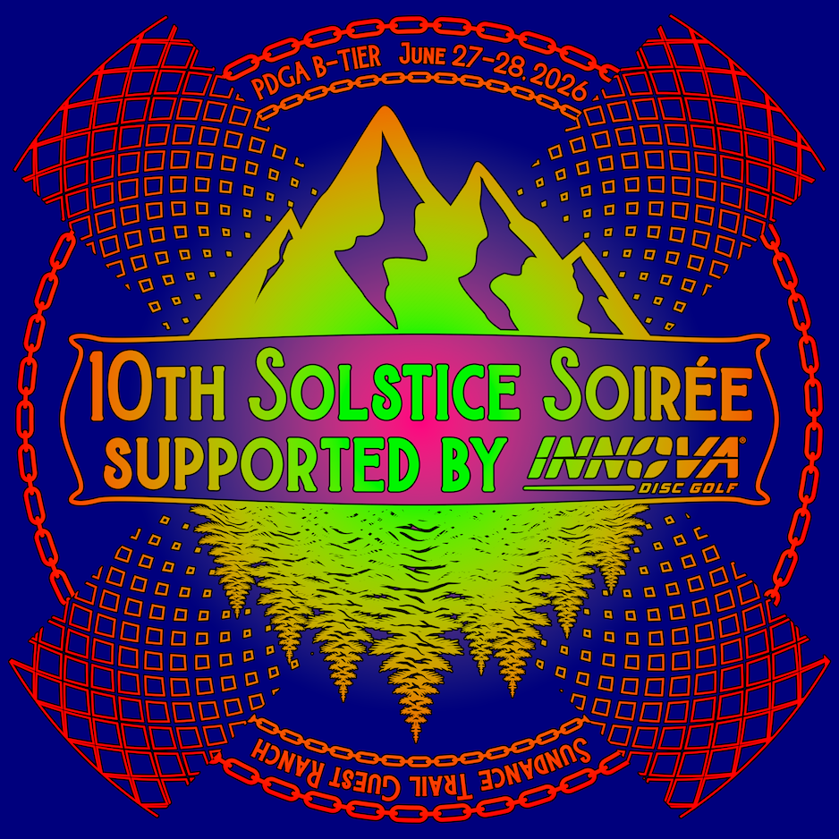 10th Solstice Soirée Supported by Innova Disc Golf Tournament Color Logo