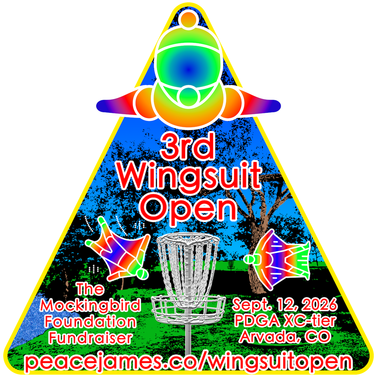 3rd Wingsuit Open Charity Fundraiser Disc Golf tournament Logo 2026