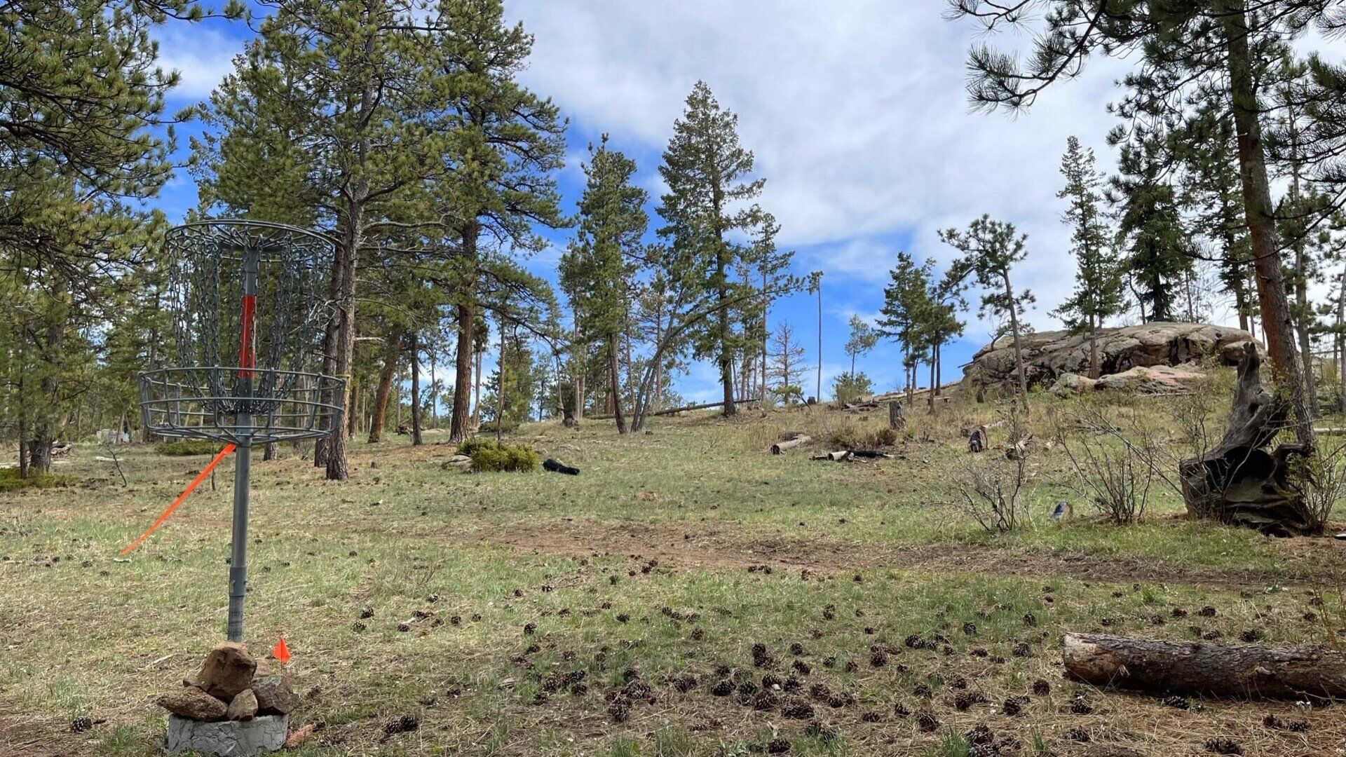 New disc golf basket 2 at Sundance Trail Guest Ranch May 2022 New disc golf basket 2 at Sundance Trail Guest Ranch May 2022