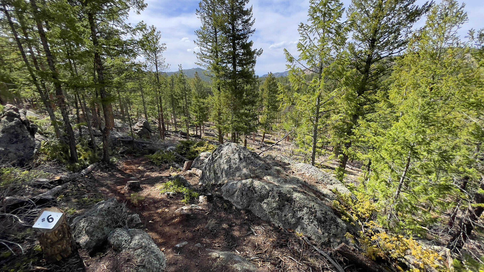 New disc golf hole 6 tee at Sundance Trail Guest Ranch May 2022 New disc golf hole 6 tee at Sundance Trail Guest Ranch May 2022