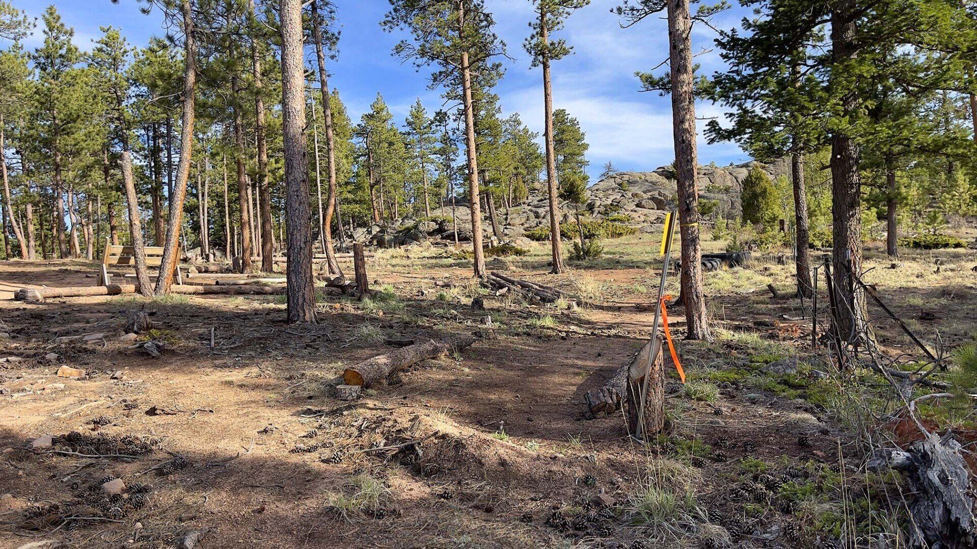 New disc golf hole 11 pro tee at Sundance Trail Guest Ranch May 2022 New disc golf hole 11 pro tee at Sundance Trail Guest Ranch May 2022