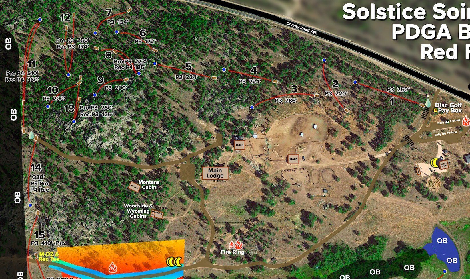 New Holes section of Solstice Soiree Powered by Innova Course Map 2022