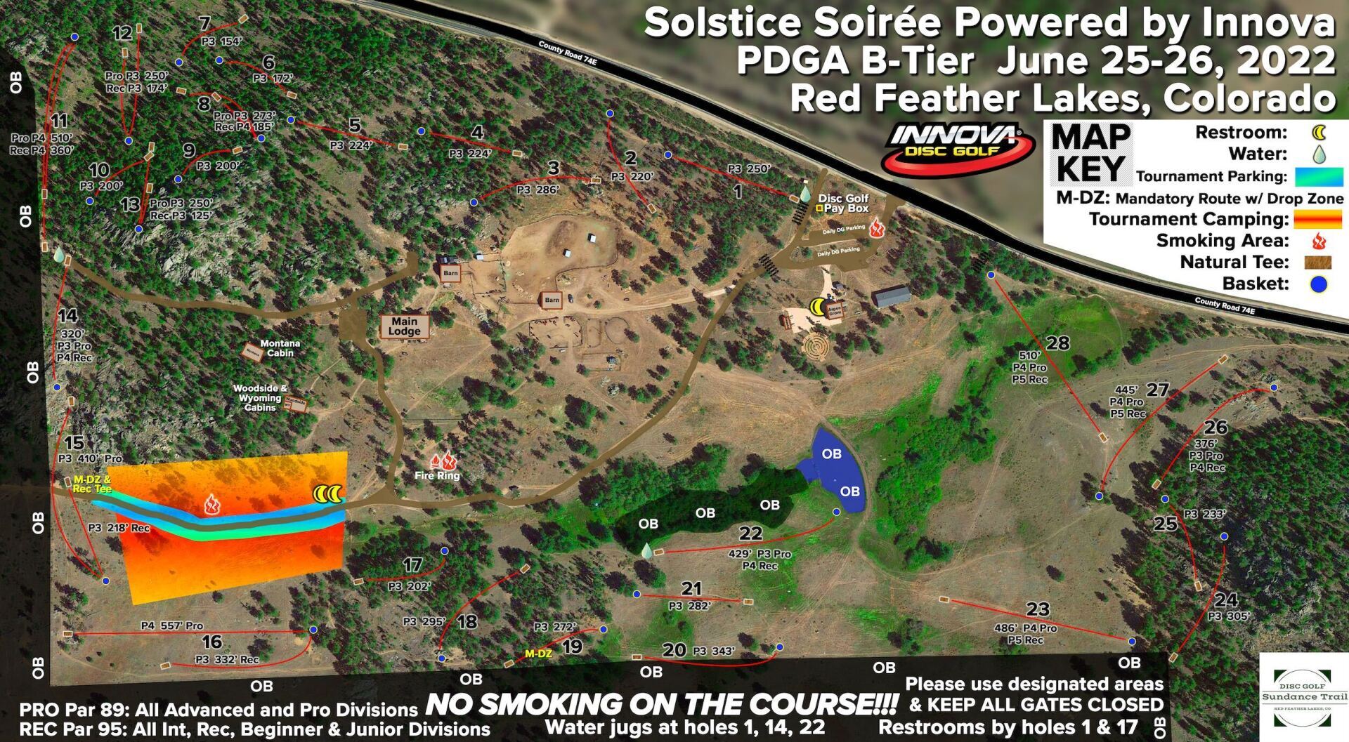 2022 Solstice Soirée Powered by Innova Disc Golf Tournament Course Map
