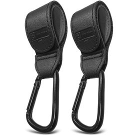 Stroller Hooks | 2 pack | metal carabiners | buggy clips | prams | pushchairs | black