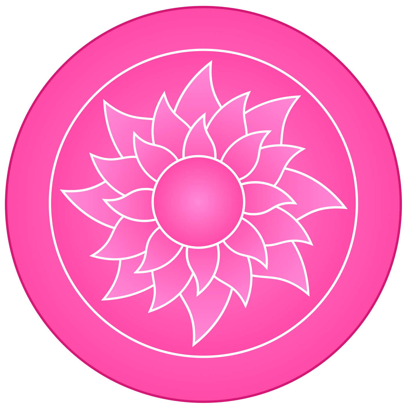 Logo pinke Sonnenblume Stimme Gogolin