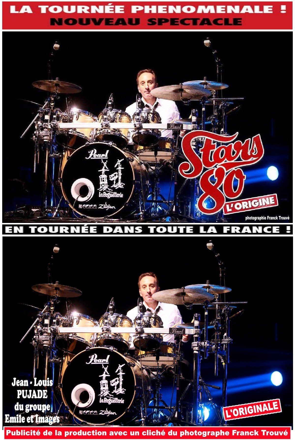 affiche stars 80 jean louis pujade emile et images photo franck trouvé