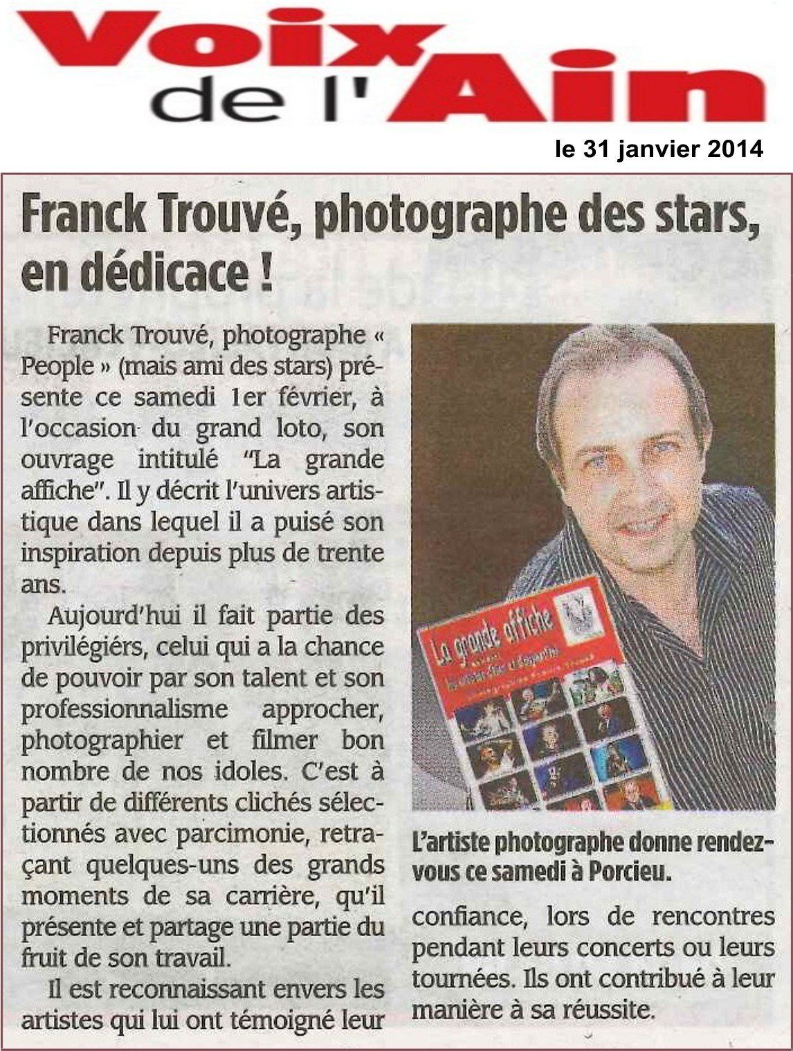 article presse voix de l'ain photographe franck trouvé