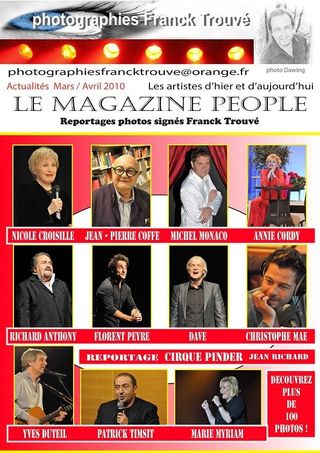 Dave / Nicole Croisille / Florent Peyre / Jean - Pierre Coffe / Richard Anthony / Chrsitophe Maé / Annie Cordy / Patrick Timsit / Michel Monaco / Marie Myriam / cirque Pinder / Yves Duteil photo franck trouvé