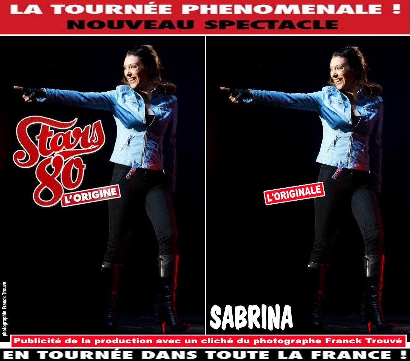 affiche stars 80 sabrina photo franck trouvé