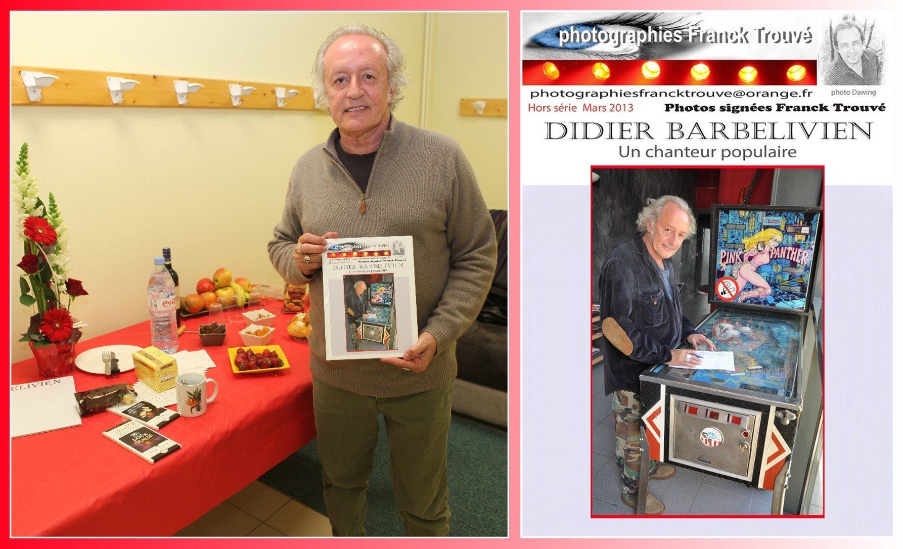 didier barbelivien avec le livre du photographe franck trouvé