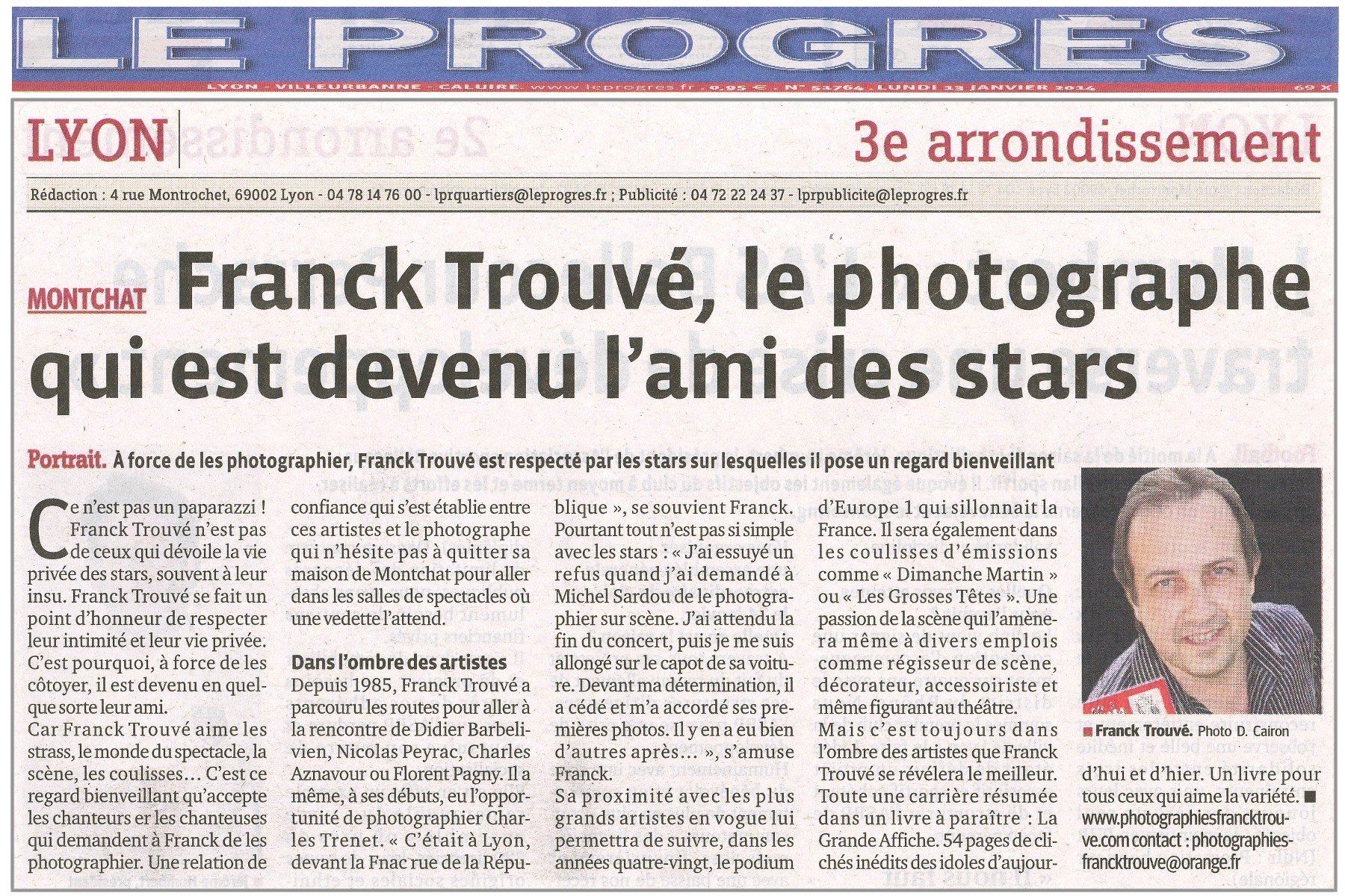 article presse le progres photographe franck trouvé