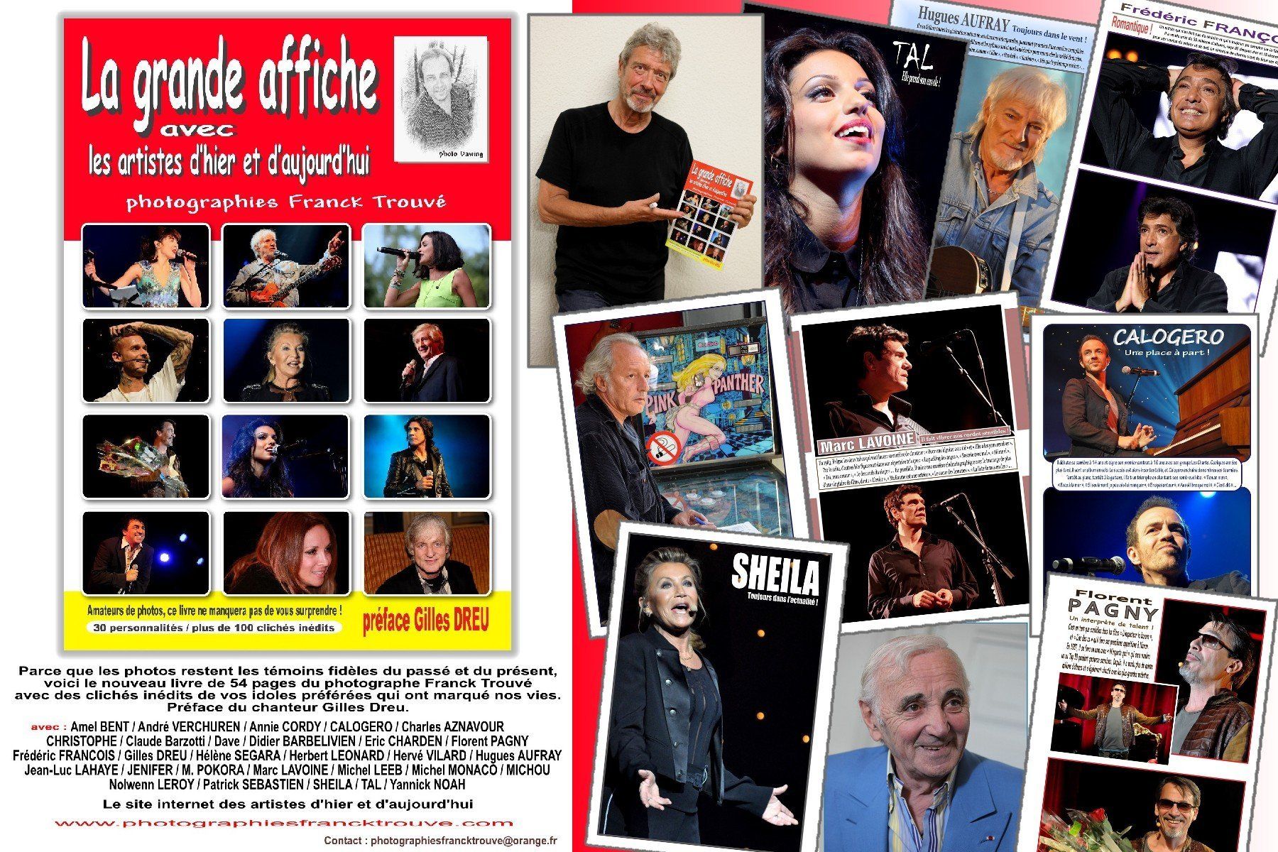 livre la grande affiche avec les artistes d'hier et d'aujourd'hui du photographe franck trouvé
