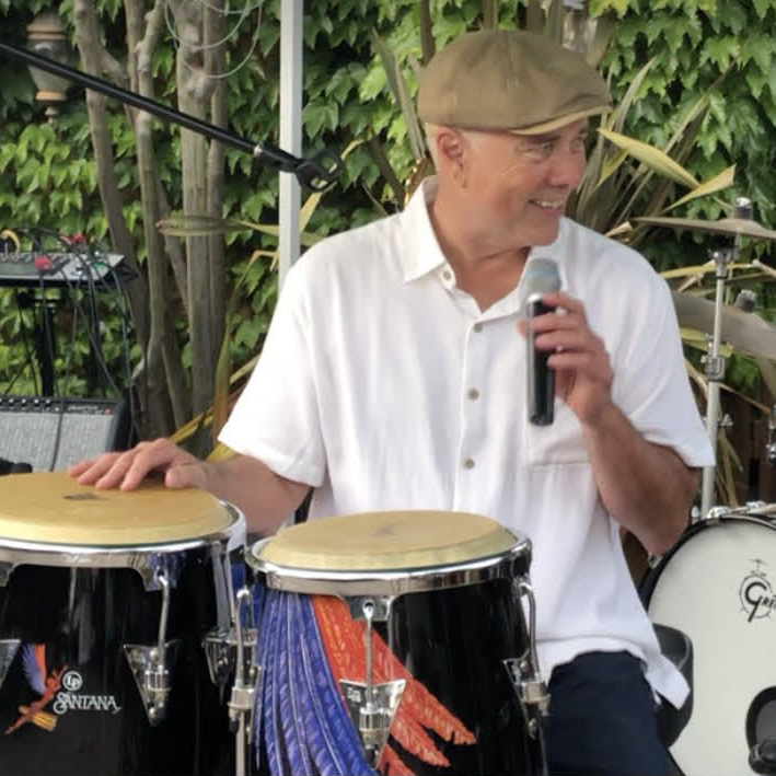 Gary Bohannon playing conga drums