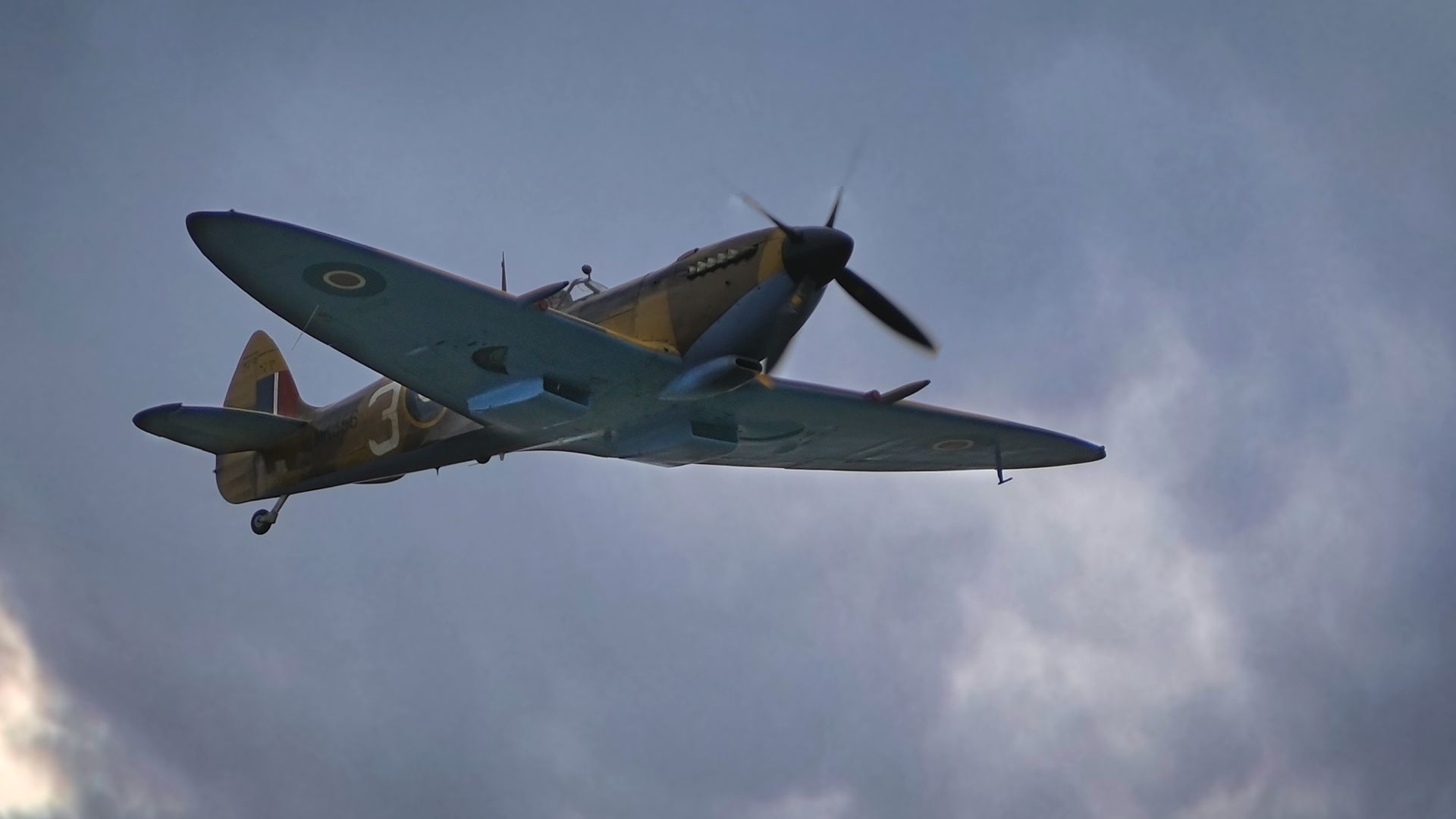 a Supermarine Spitfire aircraft in flight