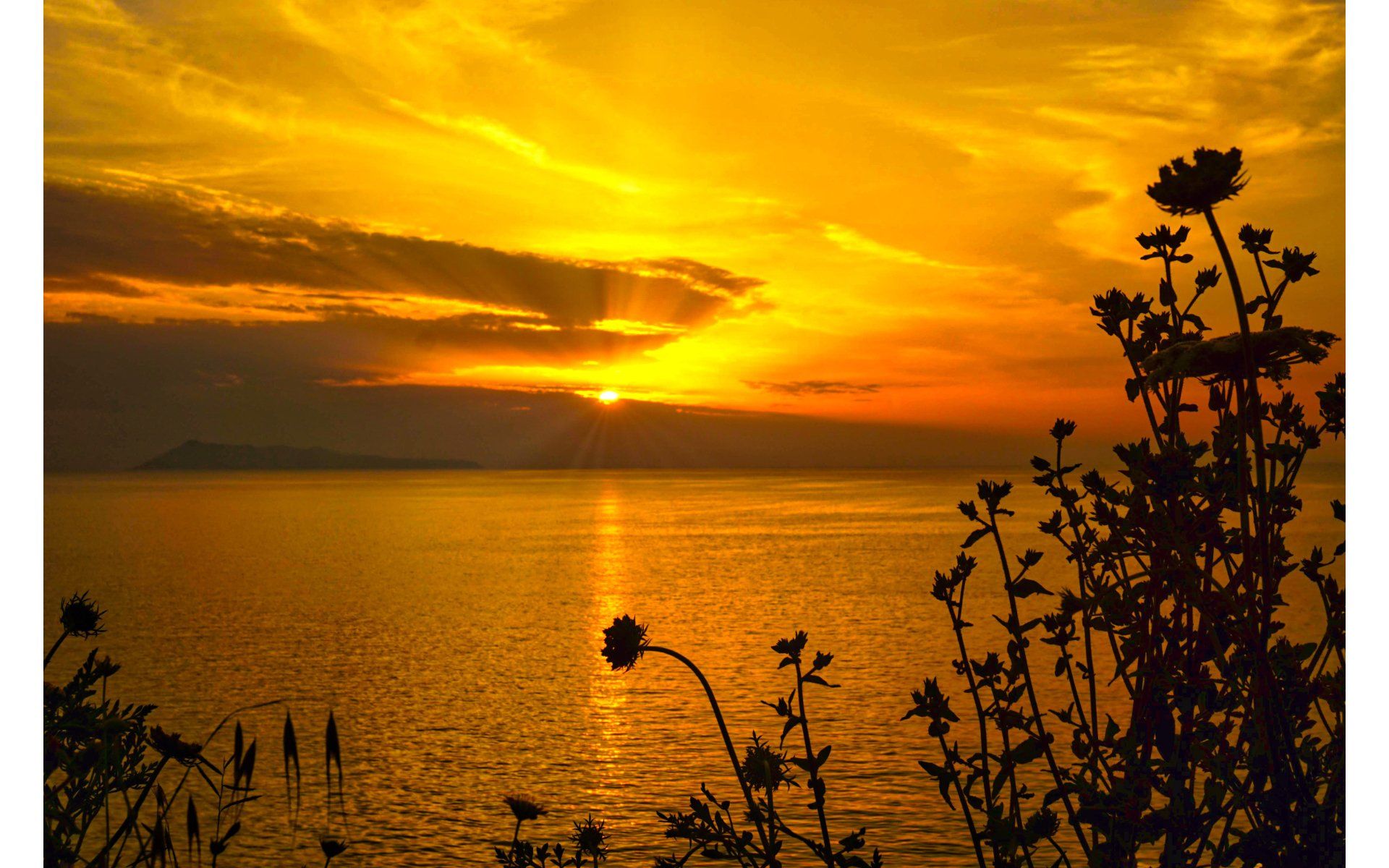 a sunset view from corfu