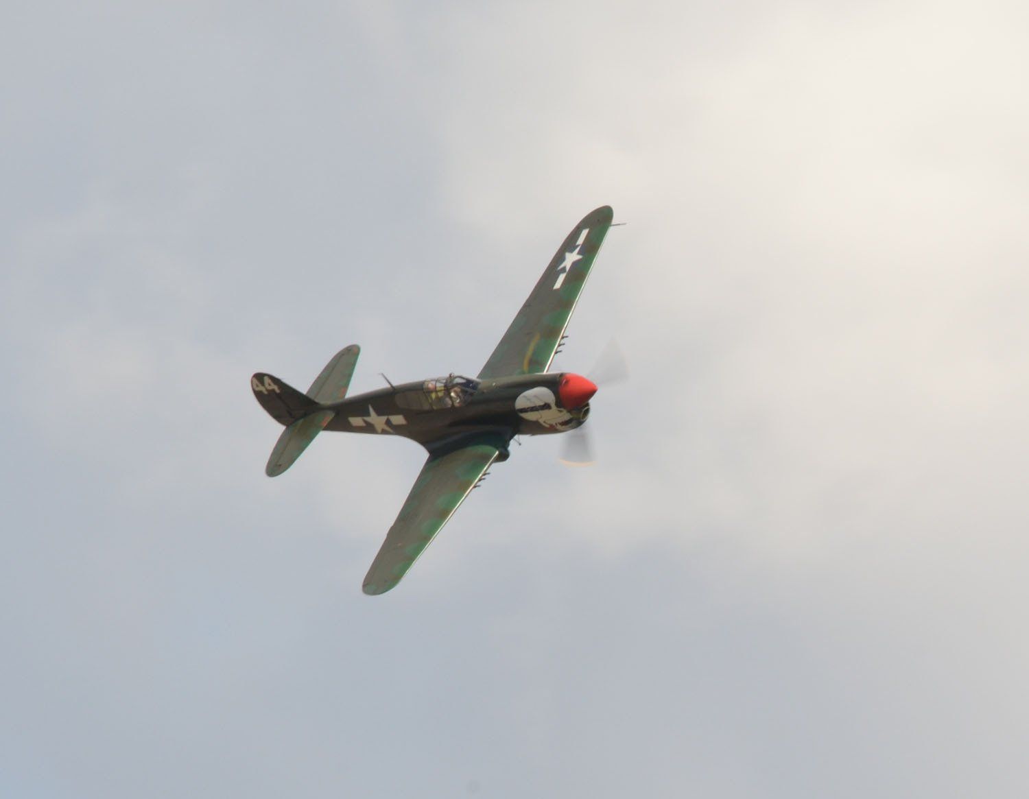 an demonstration flypast of a single aircraft