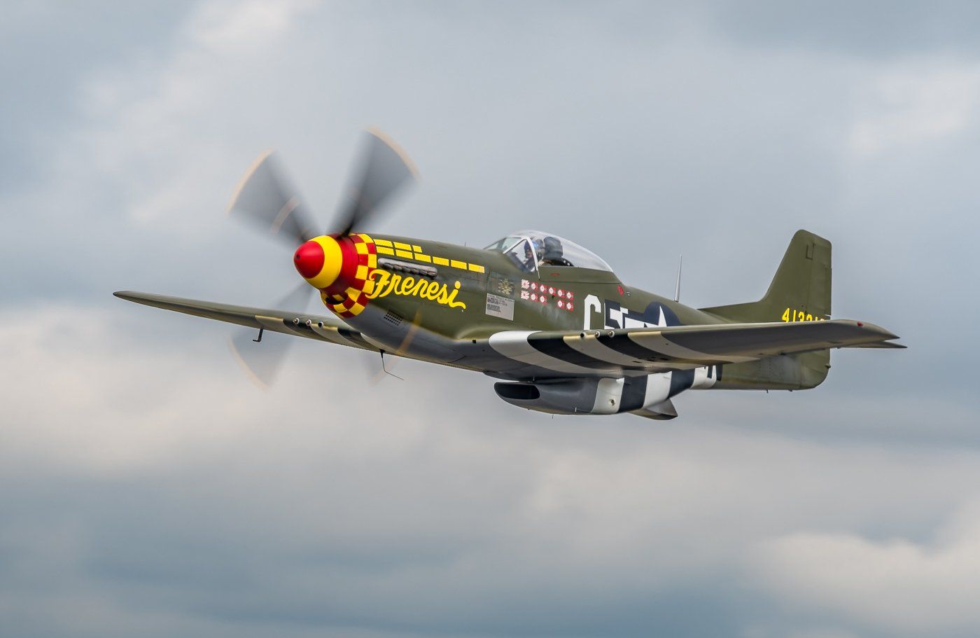 Free, and Easy by David Evans a propellor driven fighter aircraft in flight P-51D Mustang