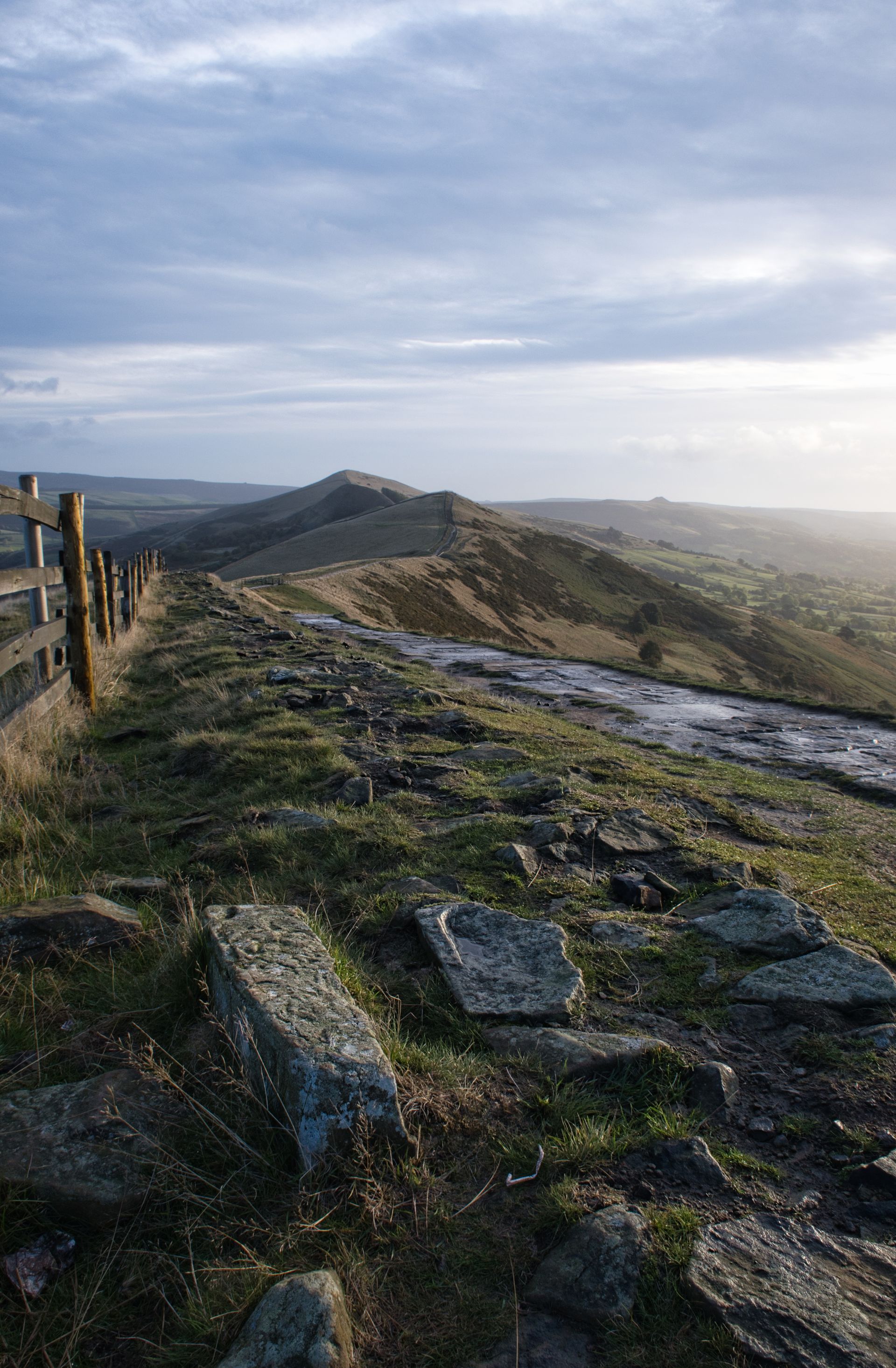a view of mam tor in the peak district