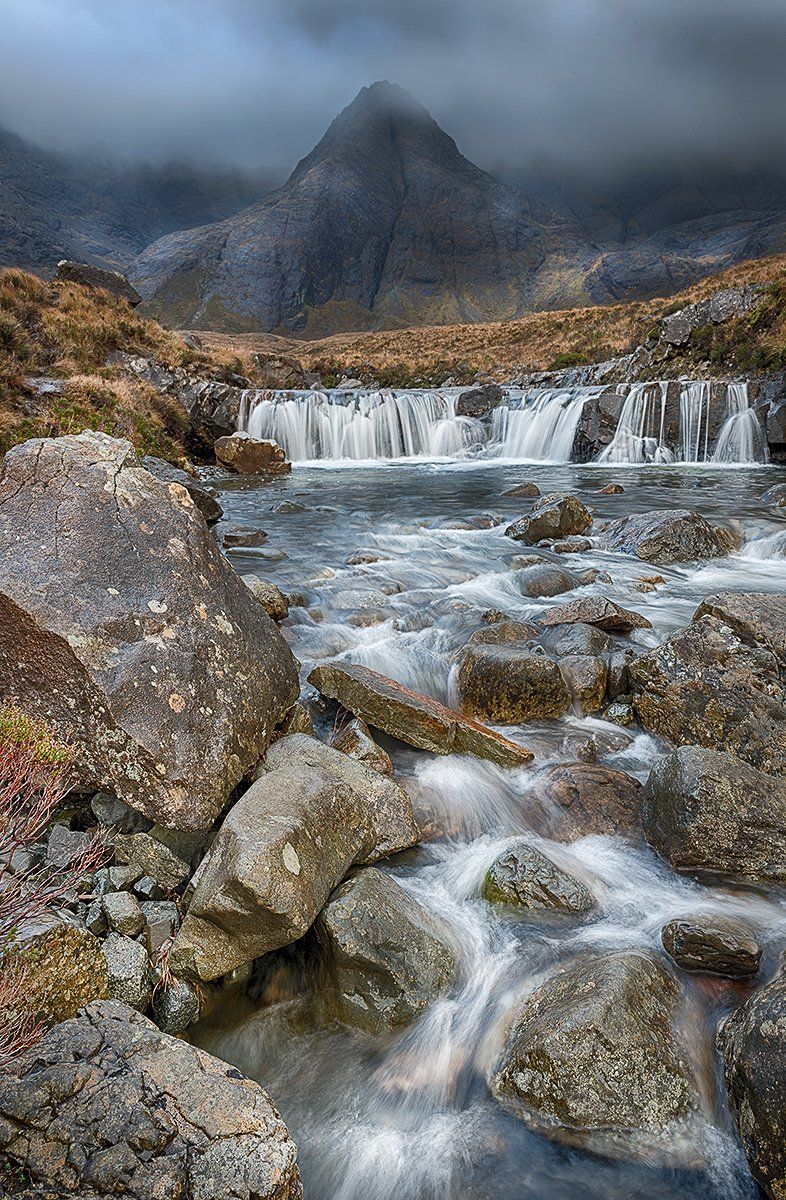 a waterfall on the isle of skye