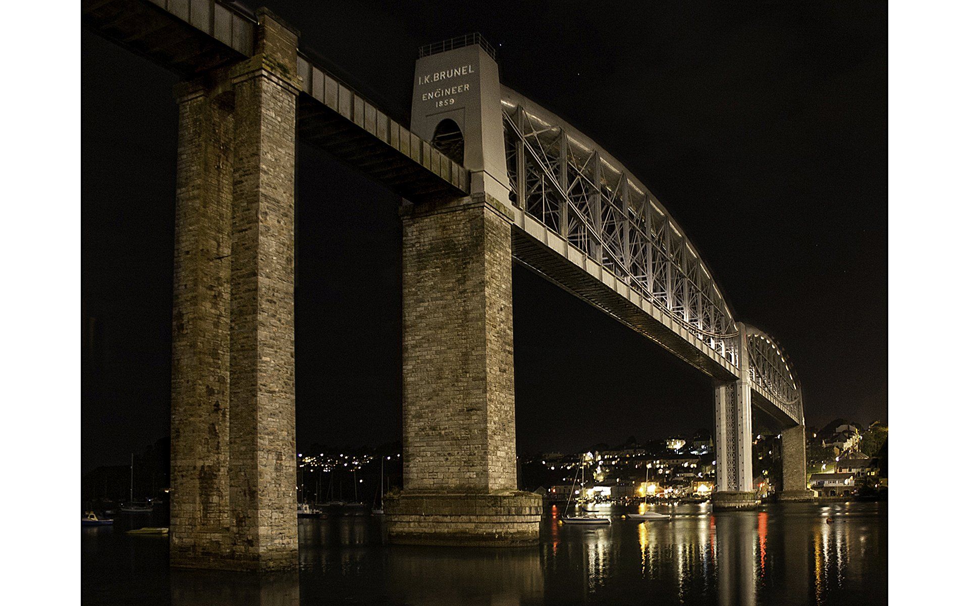 Photo by: Ian Jackson the river tamar rail bridge at night