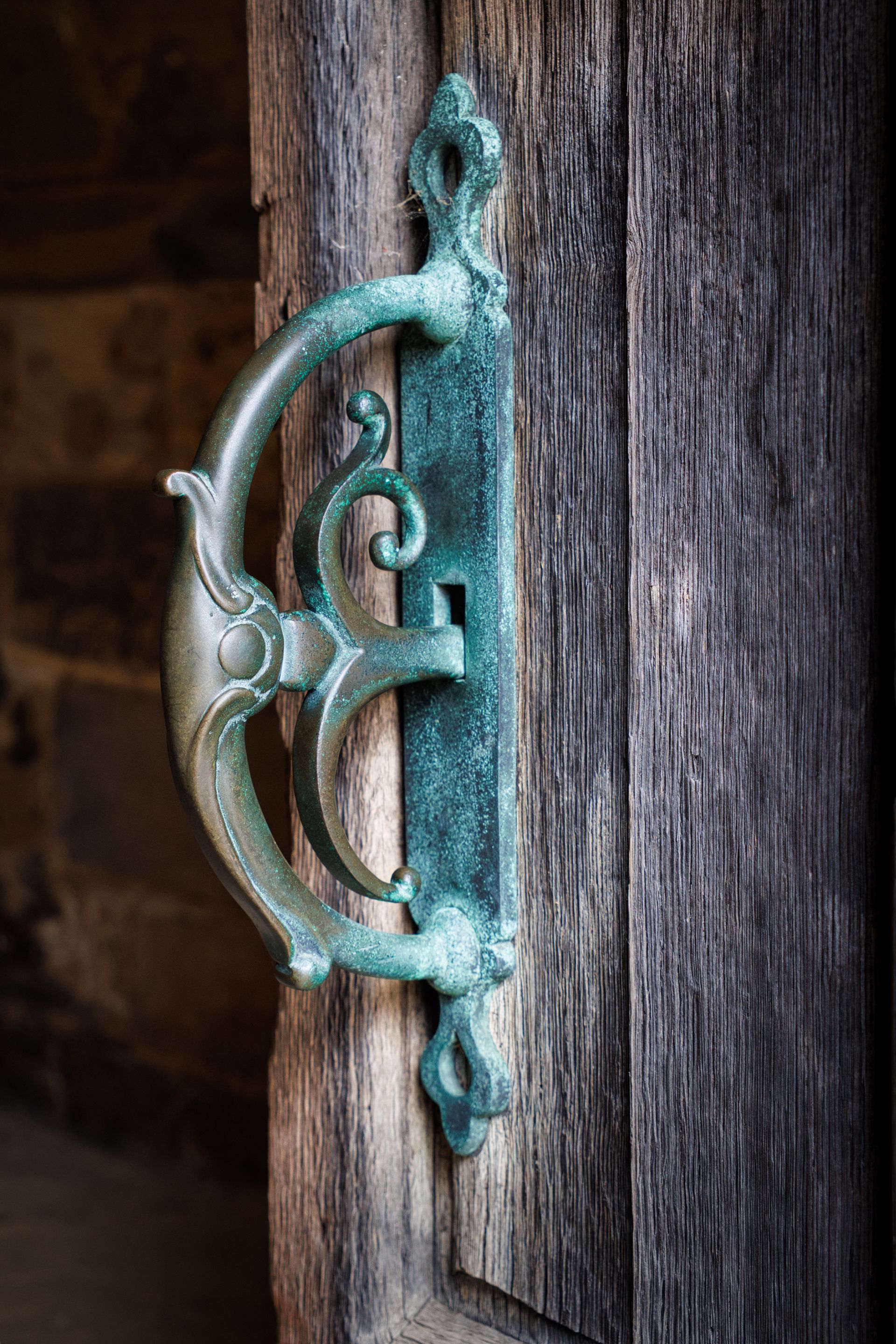 an old worn Door Handle