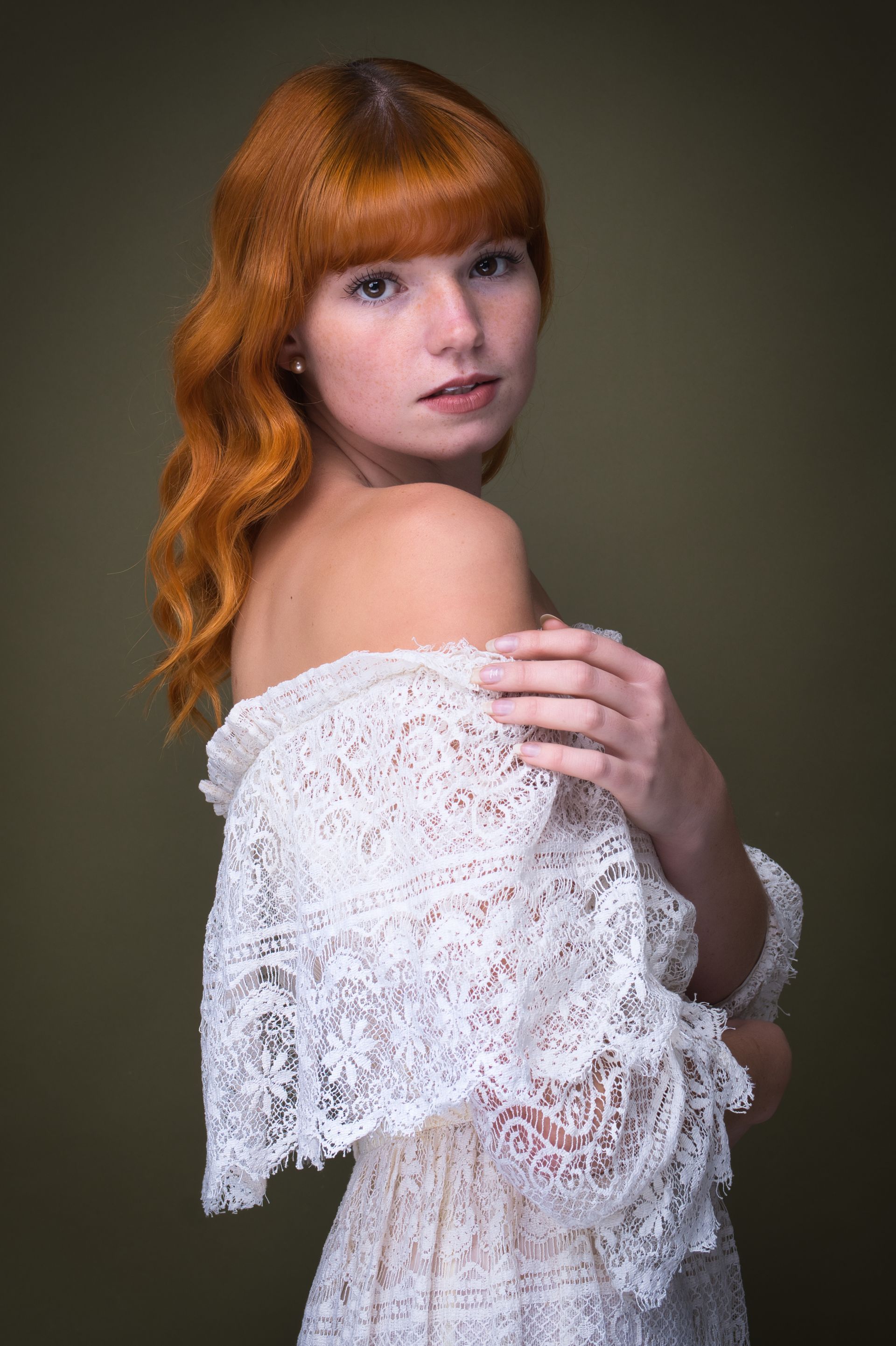 a portrait of a young lady