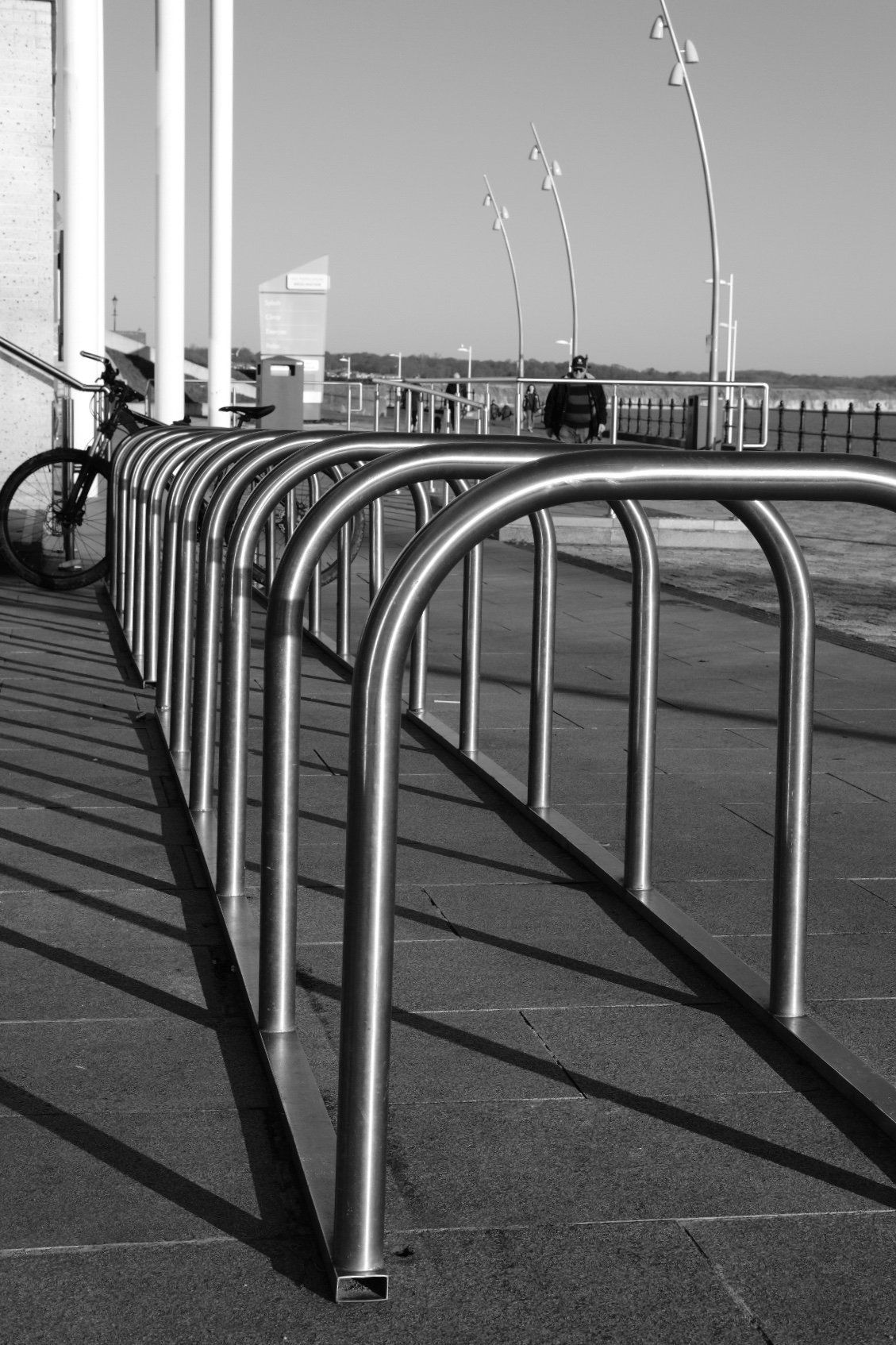 monochrome images from bridlington sea front