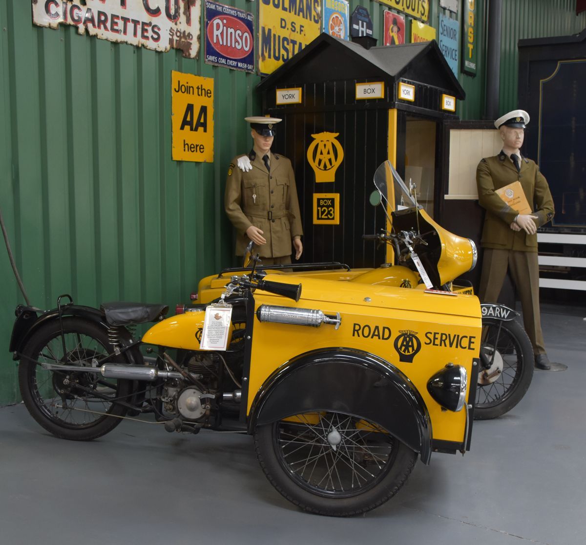 the Automobile Association sidecar, patrolman, and AA box exhibit