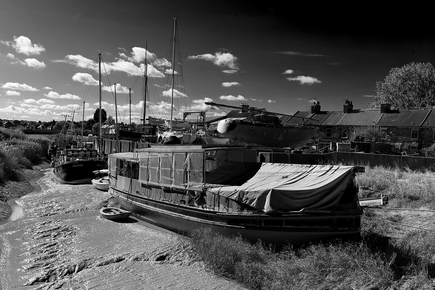 A view of Barton on Humber boatyard