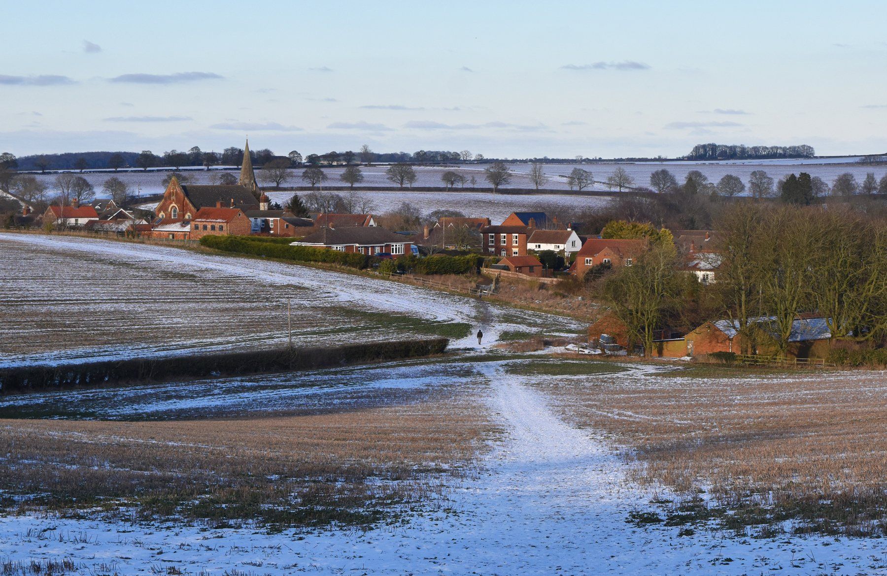 a view of snow dusted fields above binbrook