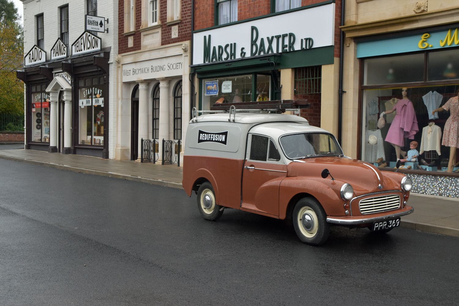 a Morris 1000 van at the Black Country Museum