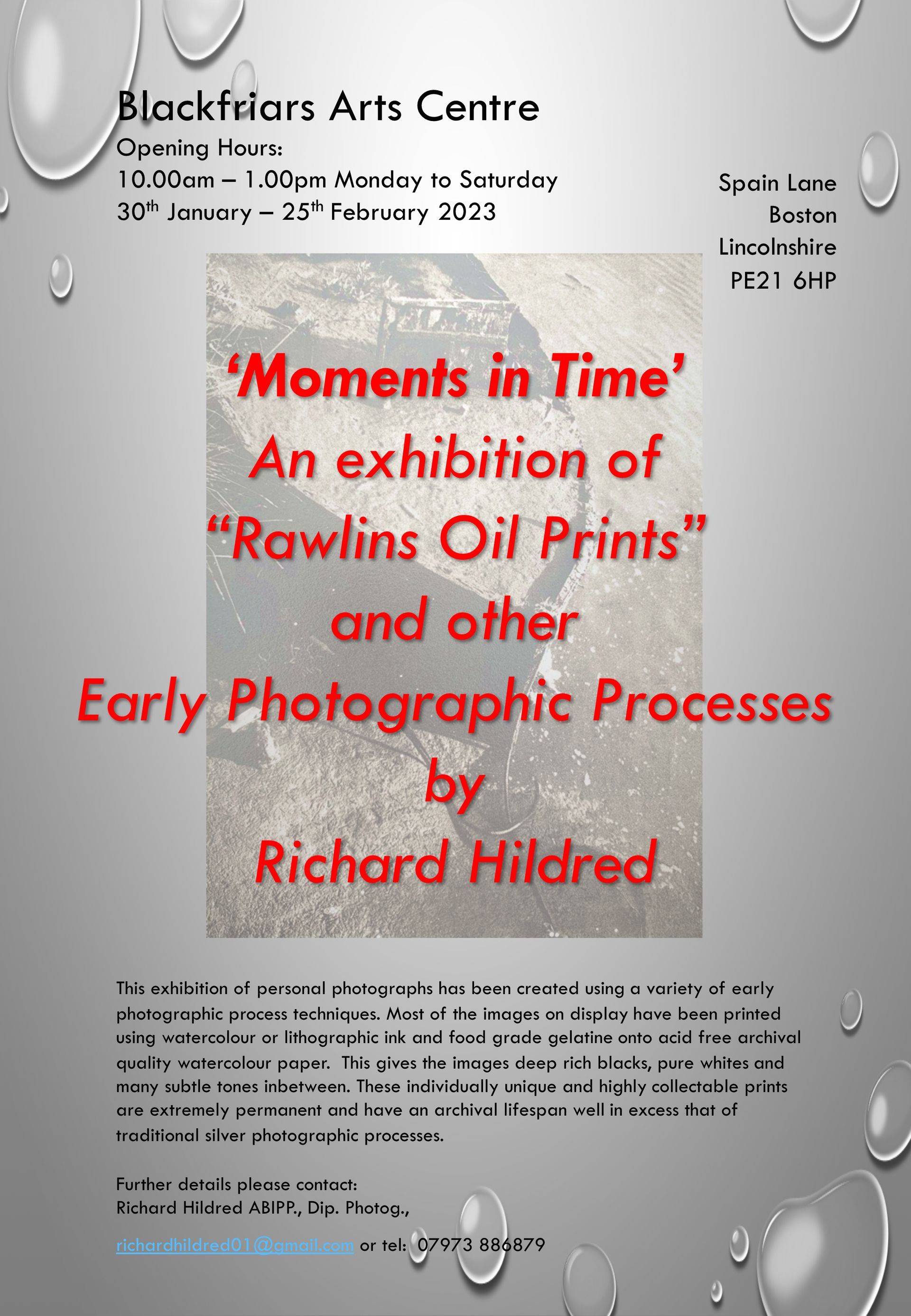 Poster by Richard Hildred poster for blackfriars art centre exhibition