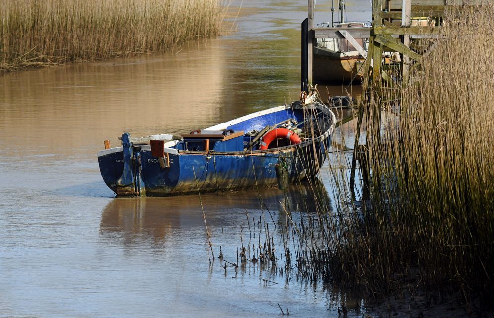 Boat at Saltfleet Haven by Graham Harrison a boat at Saltfleet Haven