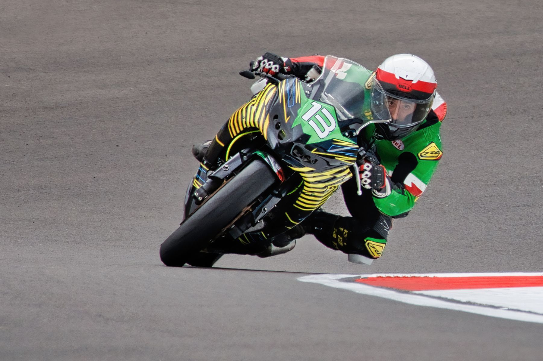 a motor biker at Cadwell Circuit