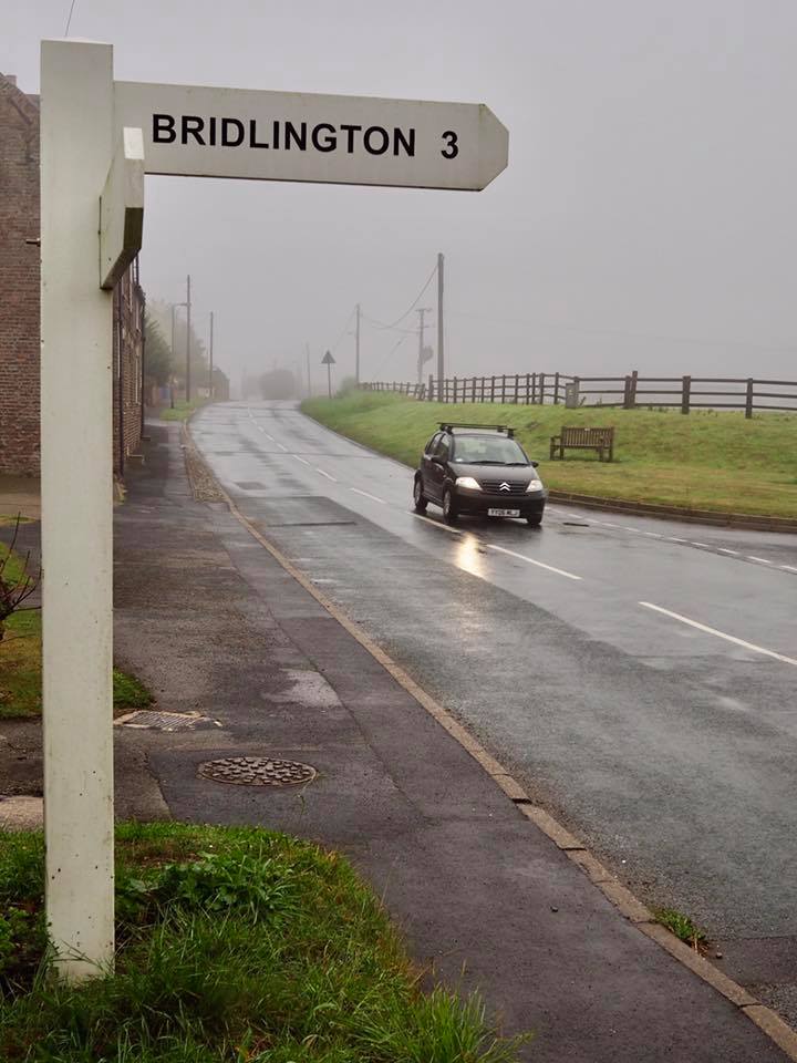 Photo by: Derek Smith sea mist on a road in yorkshire