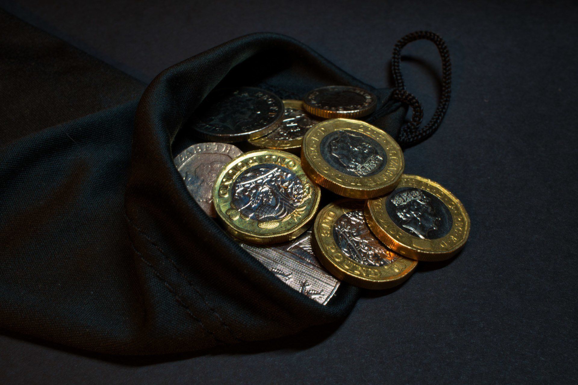 coins spilling from a bag