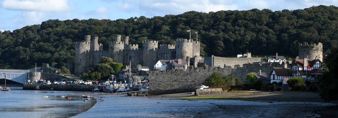 a view of Conwy Castle