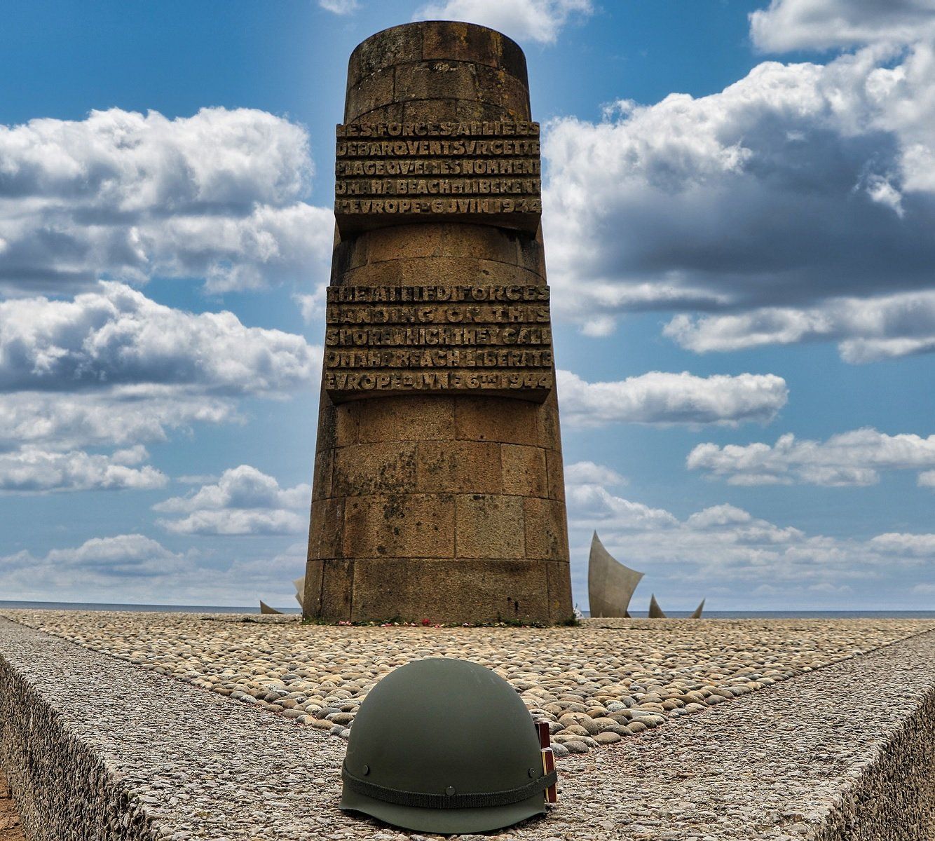 a WWII D Day landing memorial