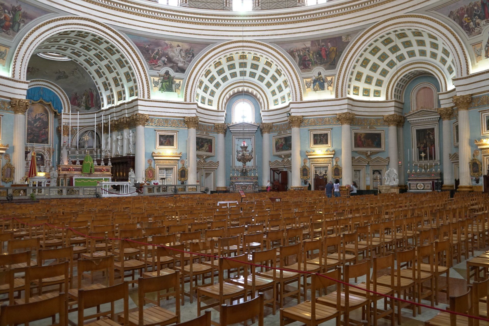 interior of mosta church, malta